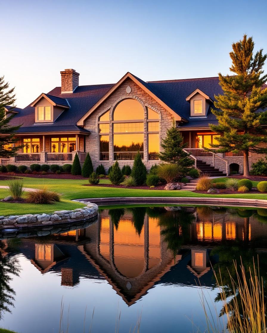 Anthem Ranch clubhouse exterior at golden hour
