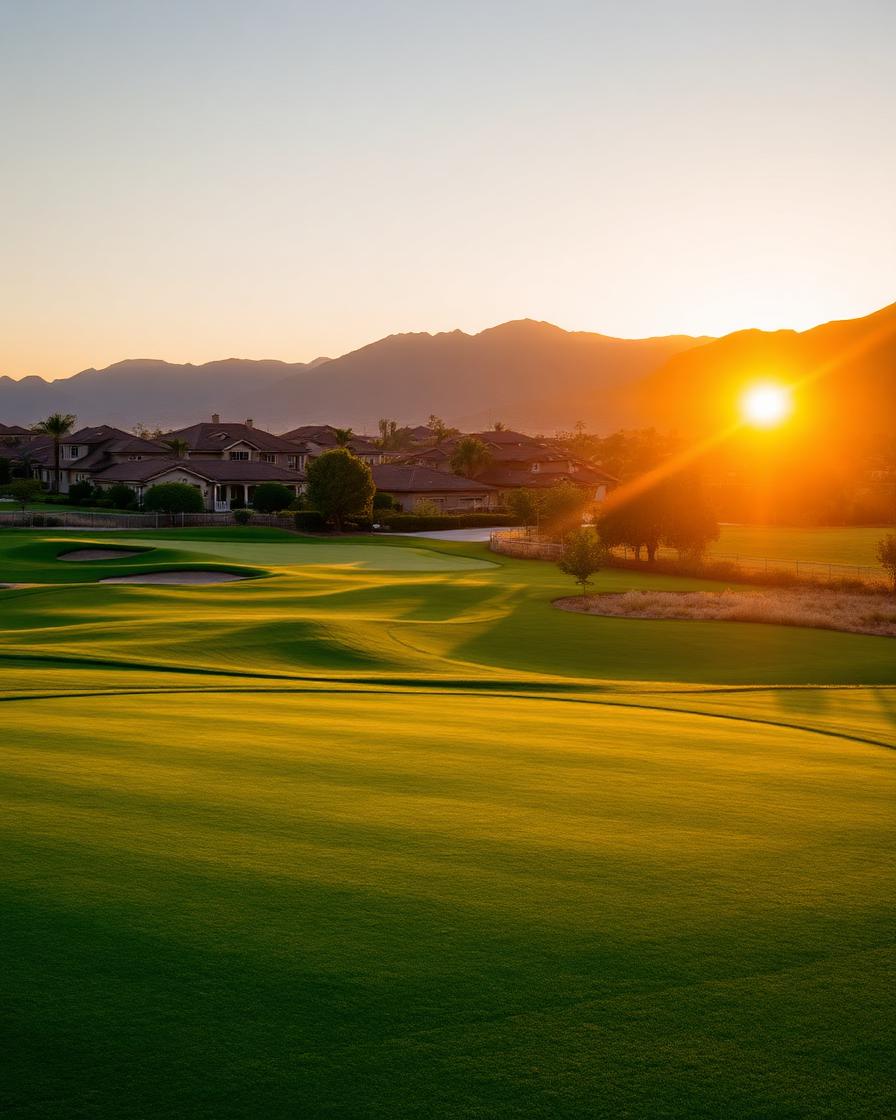 Heritage Todd Creek golf course at sunrise